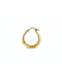 1 gouden oorring. Lapide geslepen 20 mm.