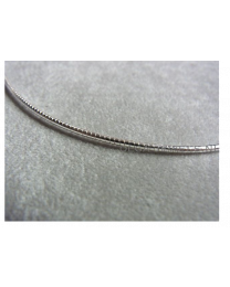 Zilveren omega collier 1,7 mm 42 cm.