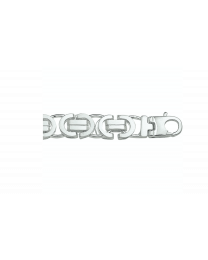 Zilveren armband platte Koningschakel 23 cm 11mm.