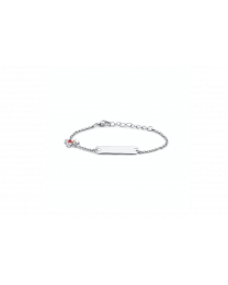 Zilveren kinder graveerarmbandje met beer 11 tot 13 cm