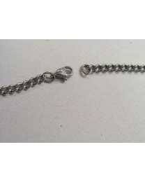 Stalen gourmet ketting 4 mm 45 cm