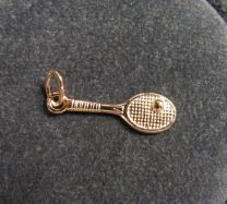 Tennisracket met bal Goud